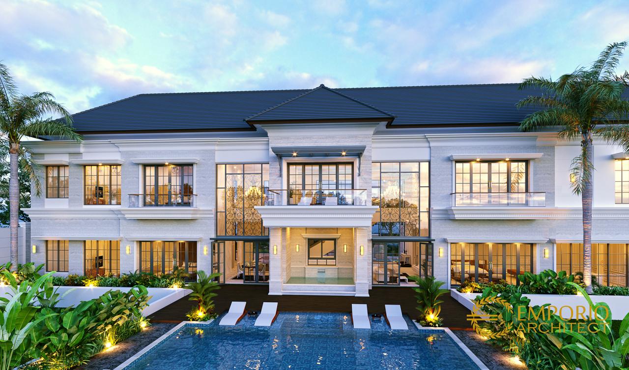 Desain Tampak Belakang 1 Rumah Classic 2 Lantai Mr. Diabate di Senegal 4