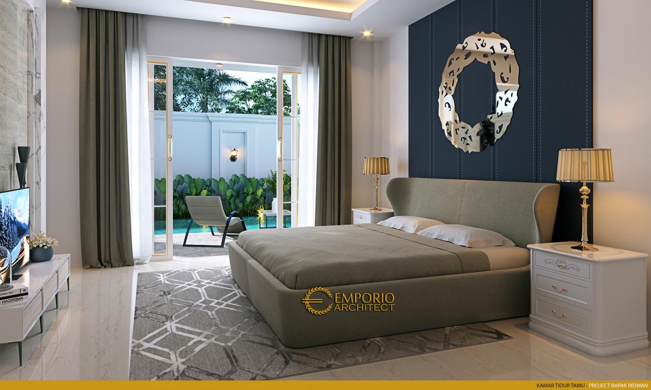 Desain Kamar Tidur Tamu Rumah Classic 2 Lantai Bapak Ridwan di Bandung, Jawa Barat 12