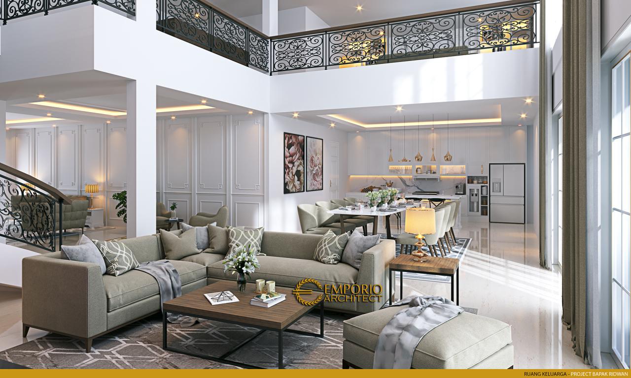 Desain Ruang Keluarga Rumah Classic 2 Lantai Bapak Ridwan di Bandung, Jawa Barat 9