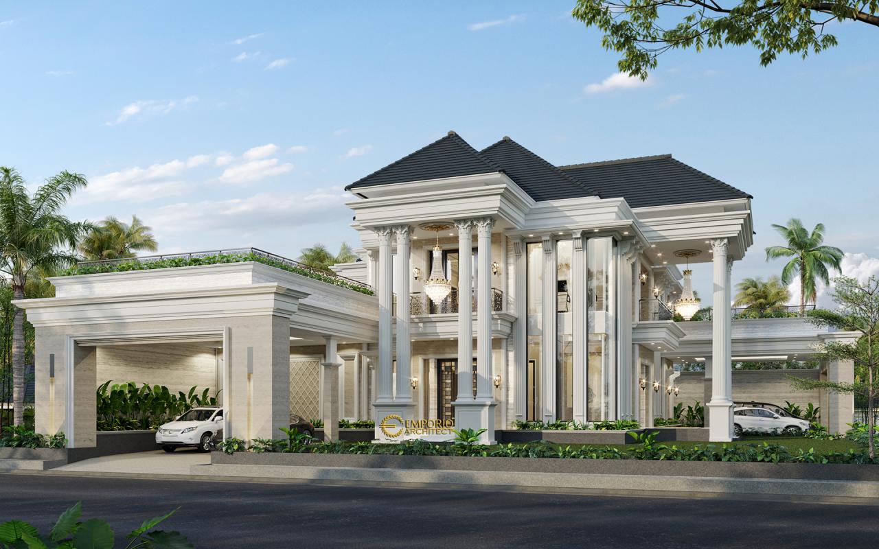 Desain Tampak Samping Rumah Classic 2 Lantai Ibu Sari di Aceh 2