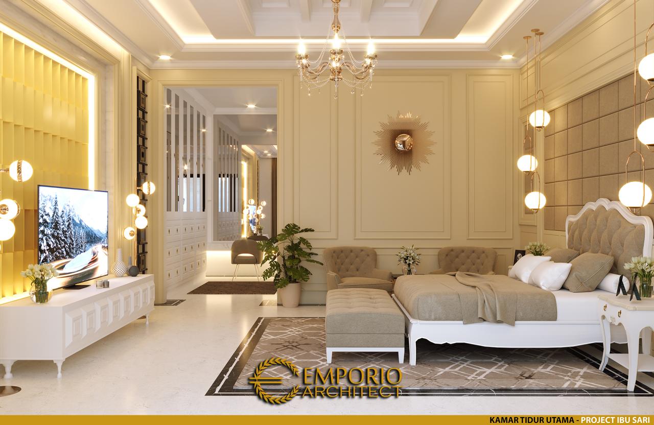 Desain Kamar Tidur Utama Rumah Classic 2 Lantai Ibu Sari di Aceh 8