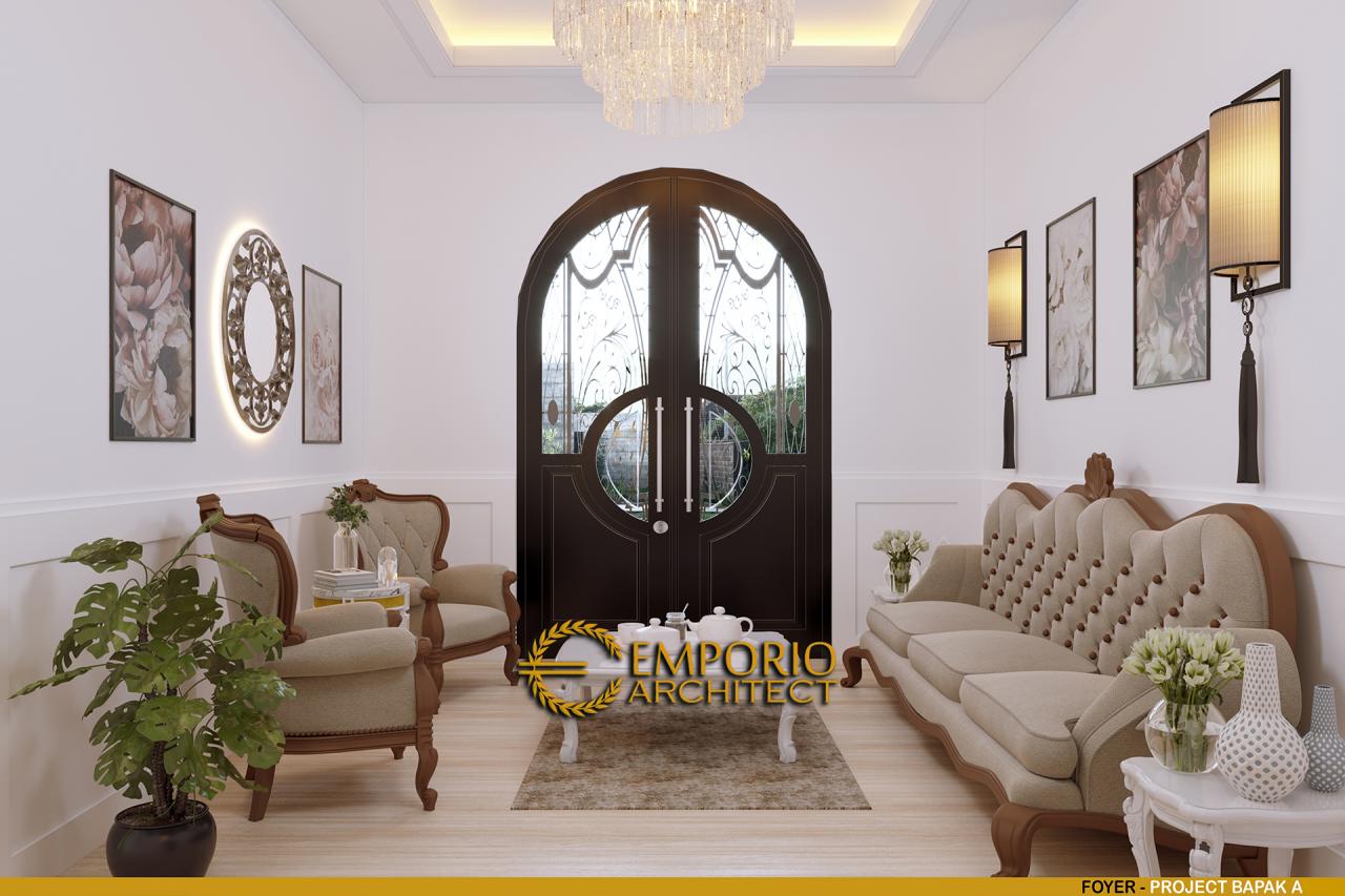 Desain Lobi Rumah Classic 2 Lantai Bapak A di Bintaro, Jakarta 4