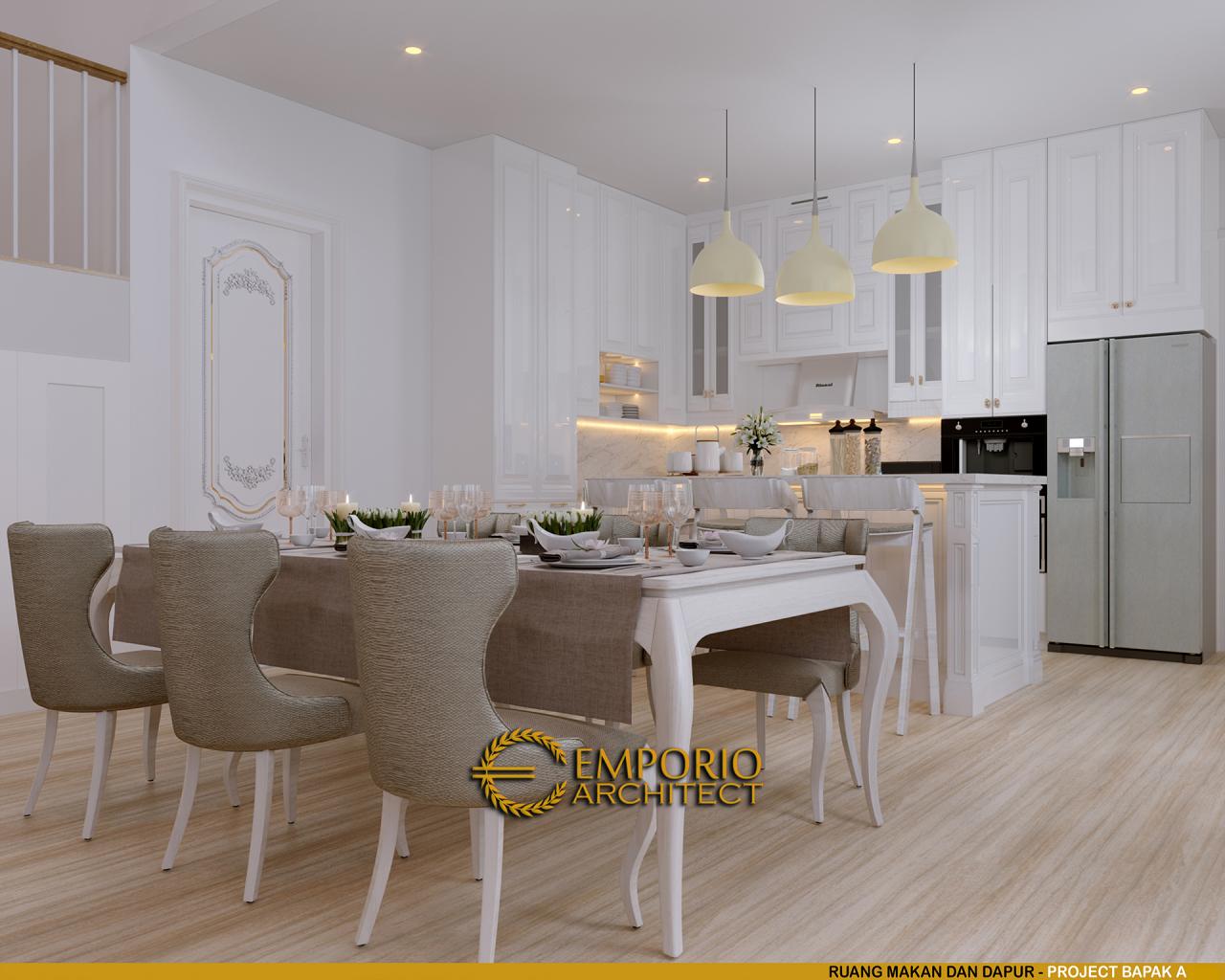 Desain Ruang Makan dan Dapur Rumah Classic 2 Lantai Bapak A di Bintaro, Jakarta 6