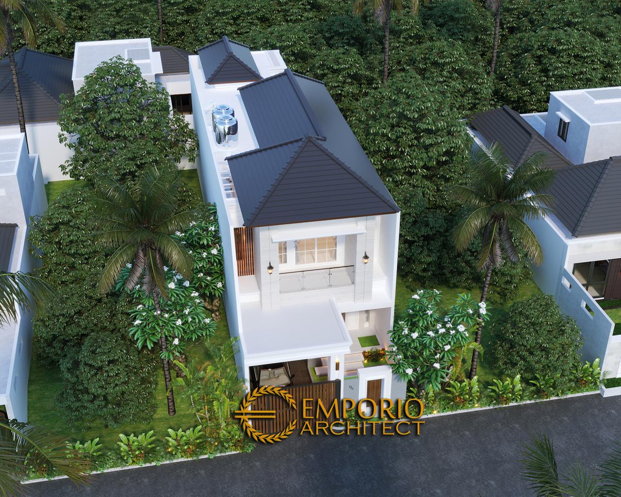 Desain Master Plan Tampak Depan Rumah Classic 2 Lantai Bapak Riko di Bekasi, Jawa Barat 4