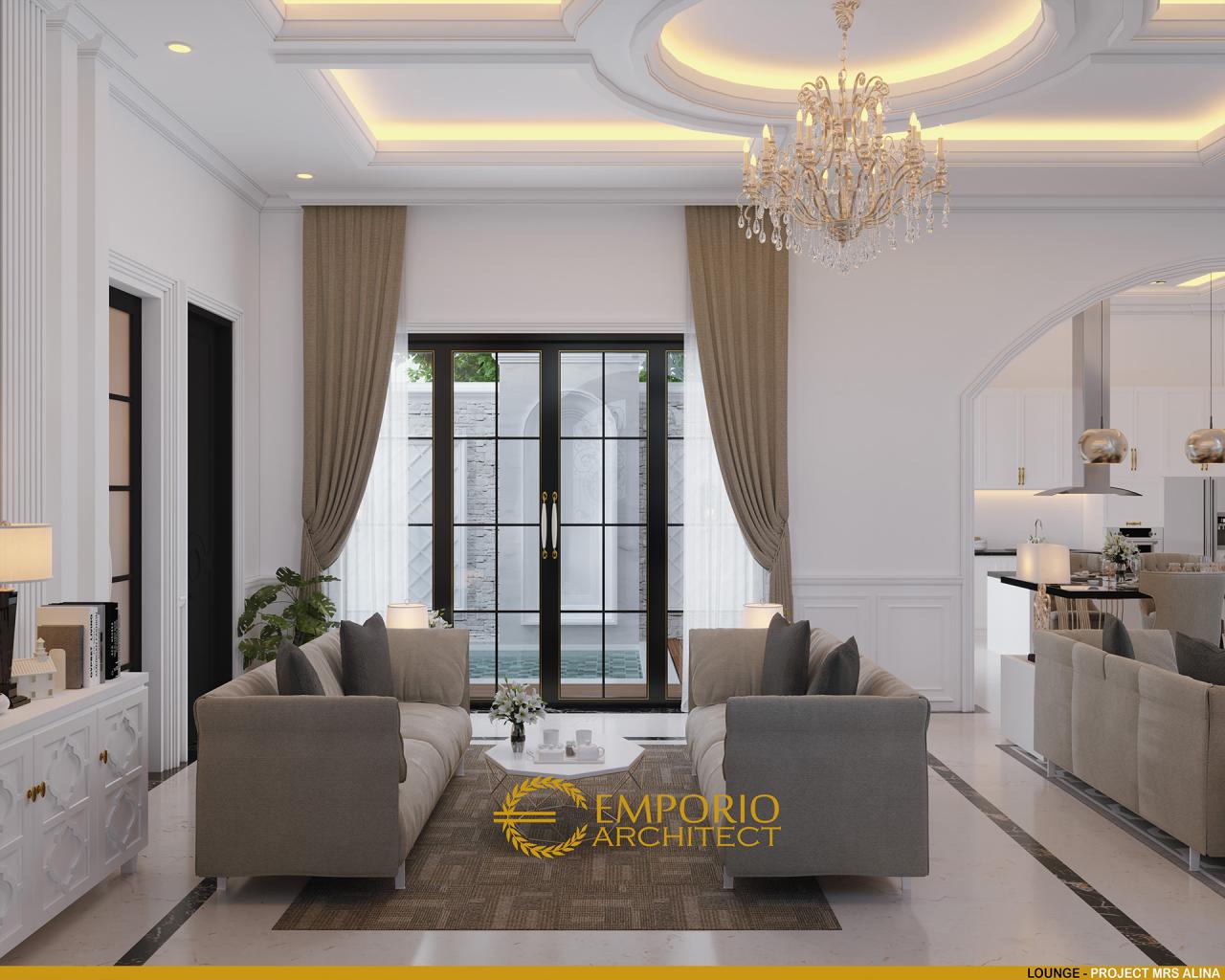 Desain Lounge Rumah Classic 2 Lantai Ibu Alina di Badung, Bali 6