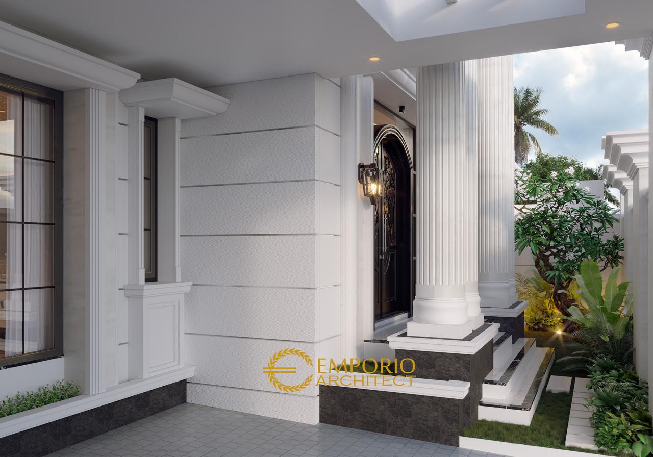 Desain Area Carport dan Taman Depan Rumah Classic 2 Lantai Ibu Alina di Badung, Bali 3