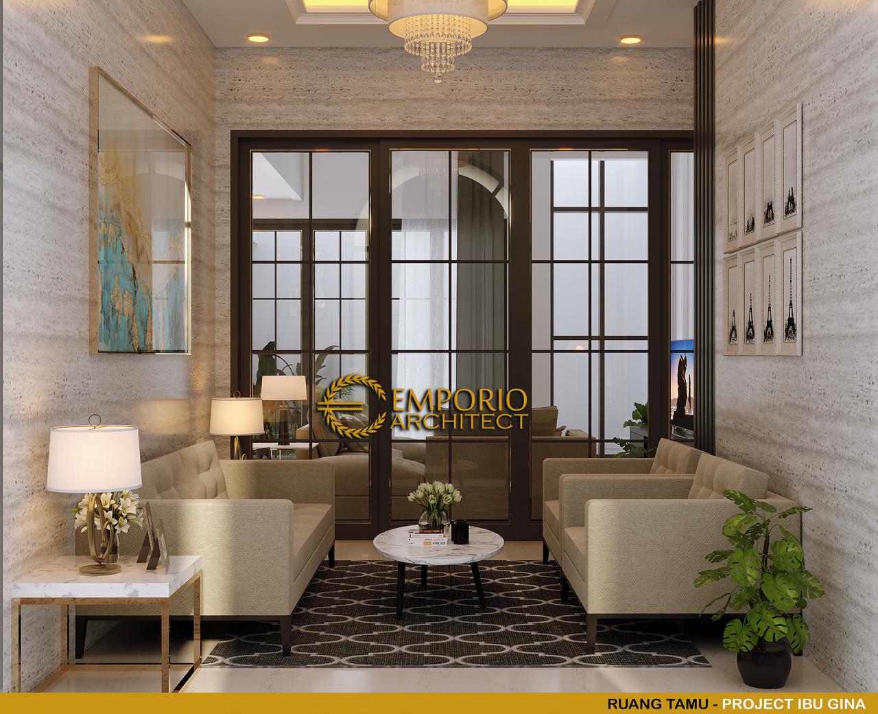 Desain Ruang Tamu Rumah Classic 2.5 Lantai Ibu Gina di Bandung, Jawa Barat 5