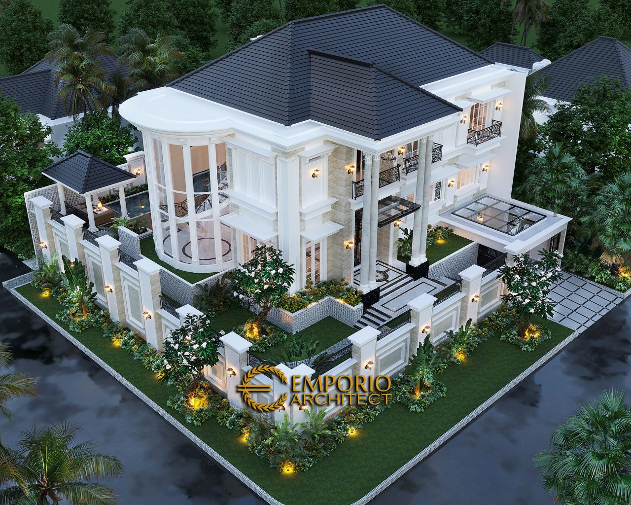 Desain Master Plan Rumah Classic 2.5 Lantai Ibu Claudia di Tangerang, Banten 4