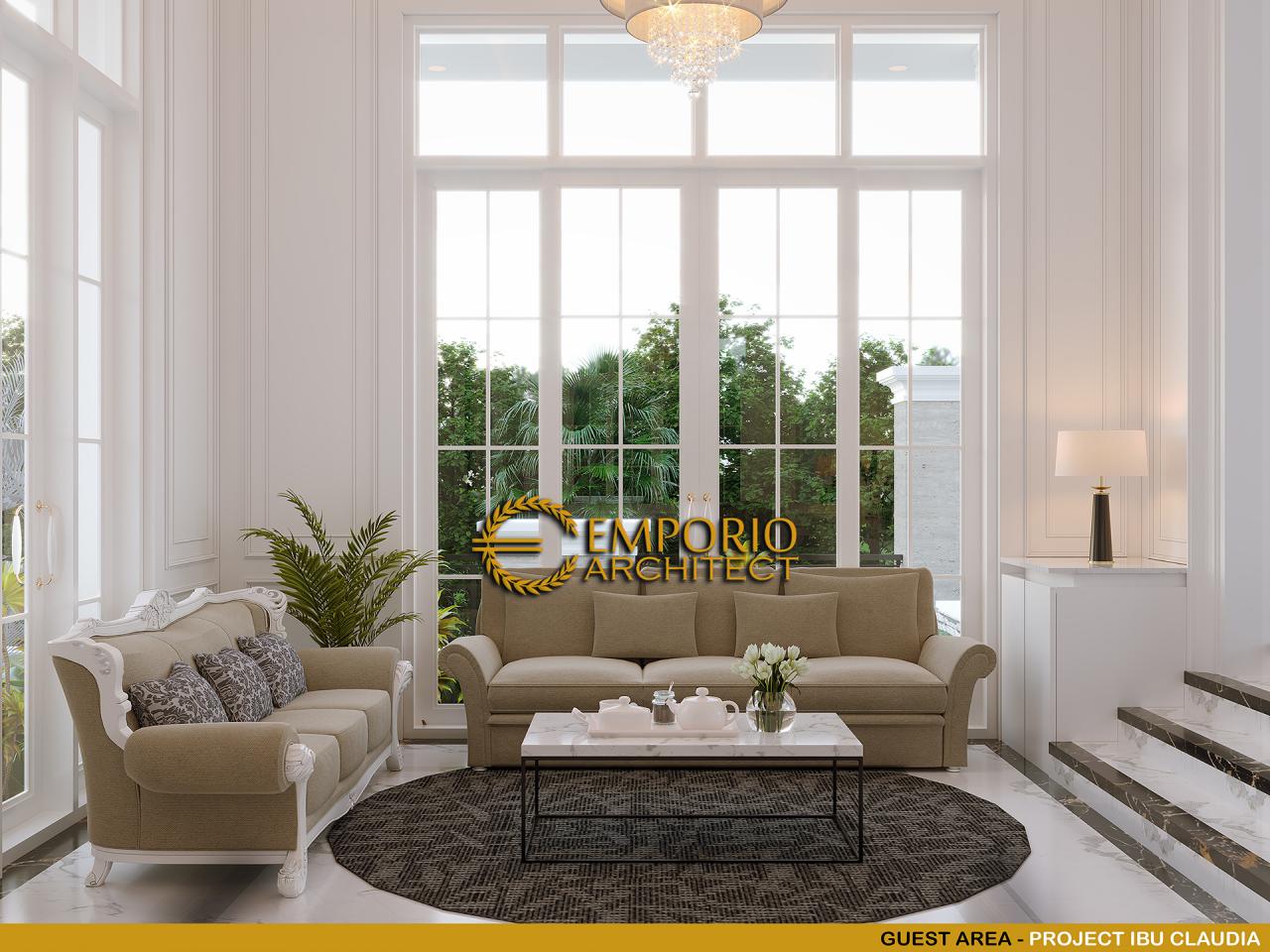 Desain Ruang Tamu Rumah Classic 2.5 Lantai Ibu Claudia di Tangerang, Banten 6