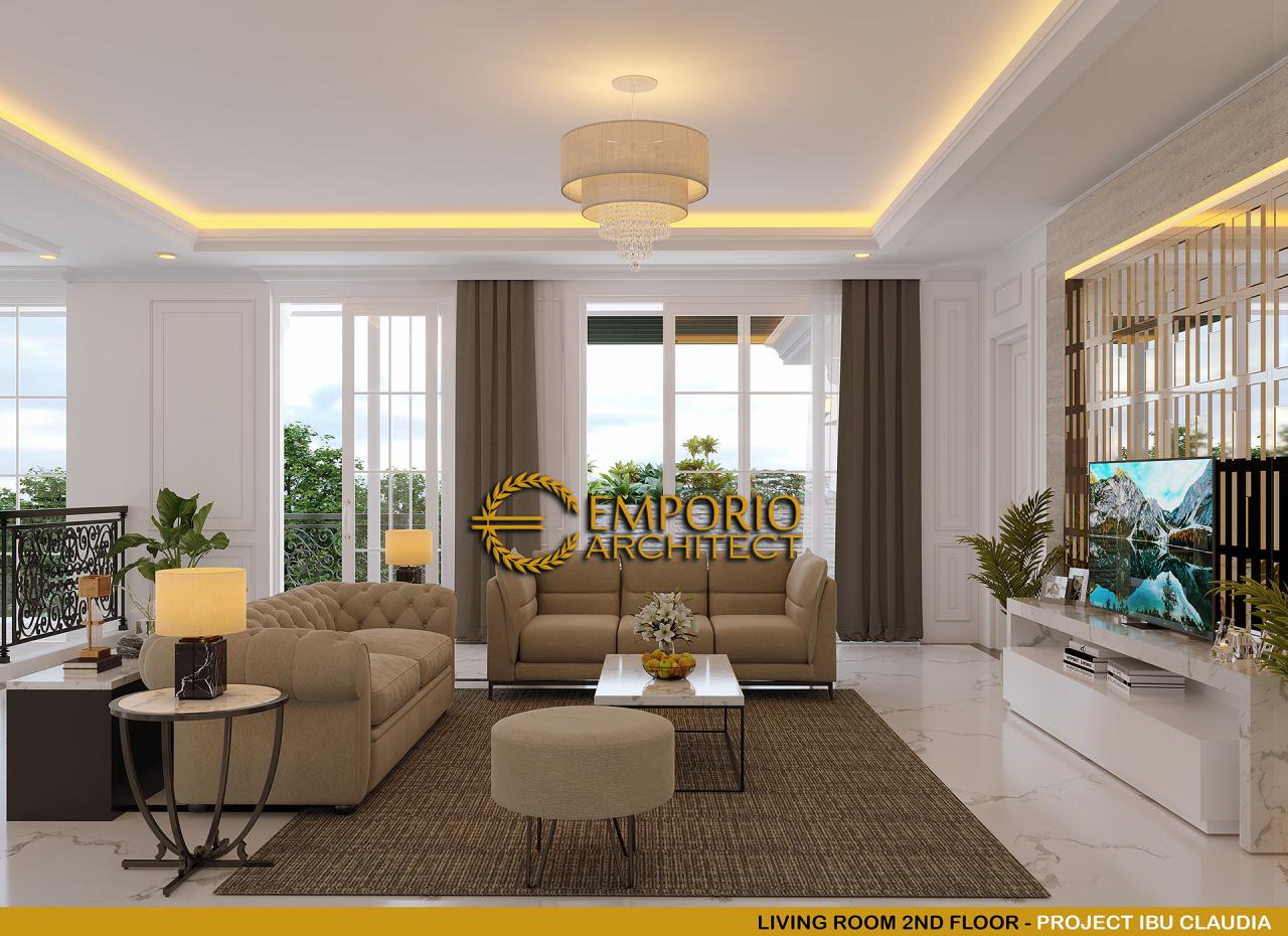 Desain Ruang Keluarga Lantai 2 Rumah Classic 2.5 Lantai Ibu Claudia di Tangerang, Banten 12