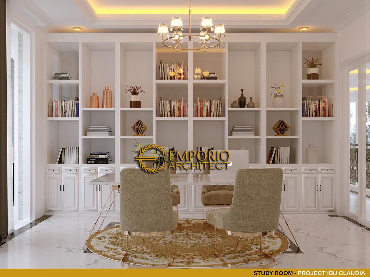 Desain Ruang Belajar Rumah Classic 2.5 Lantai Ibu Claudia di Tangerang, Banten 13