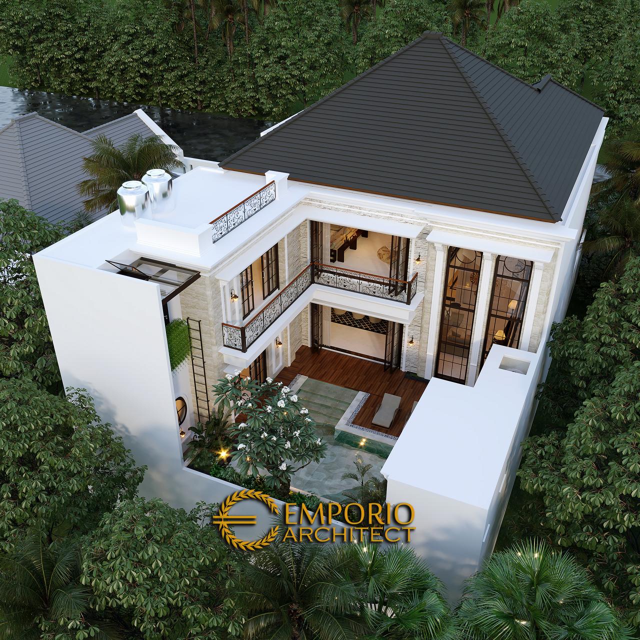 Desain Master Plan Tampak Belakang Rumah Classic 3 Lantai Bapak Yonathan di Solo (Surakarta), Jawa Tengah 4