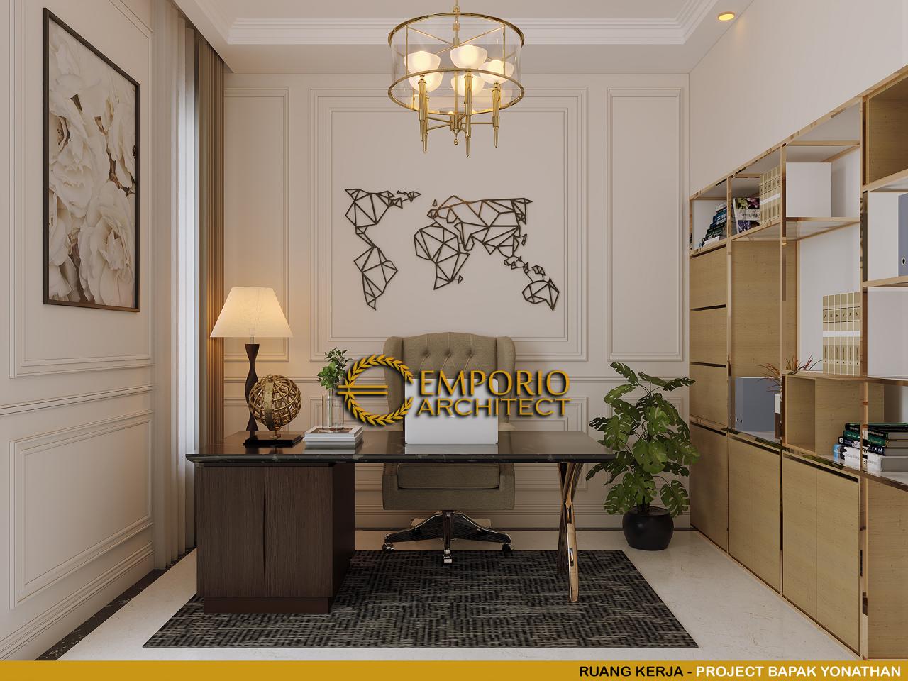 Desain Ruang Kerja Rumah Classic 3 Lantai Bapak Yonathan di Solo (Surakarta), Jawa Tengah 9