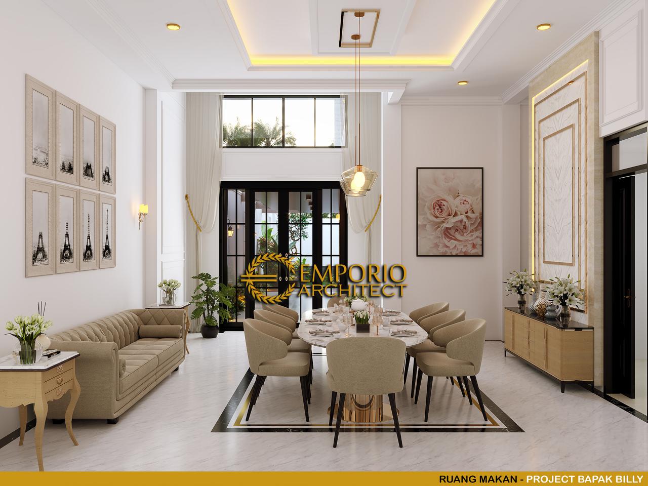Desain Ruang Makan Rumah Classic 3 Lantai Bapak Billy di Purworejo, Jawa Tengah 7