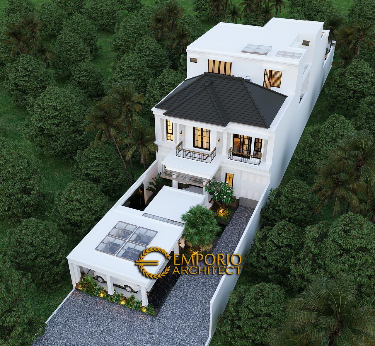 Desain Master Plan Tampak Depan Rumah Classic 3 Lantai Bapak Billy di Purworejo, Jawa Tengah 4