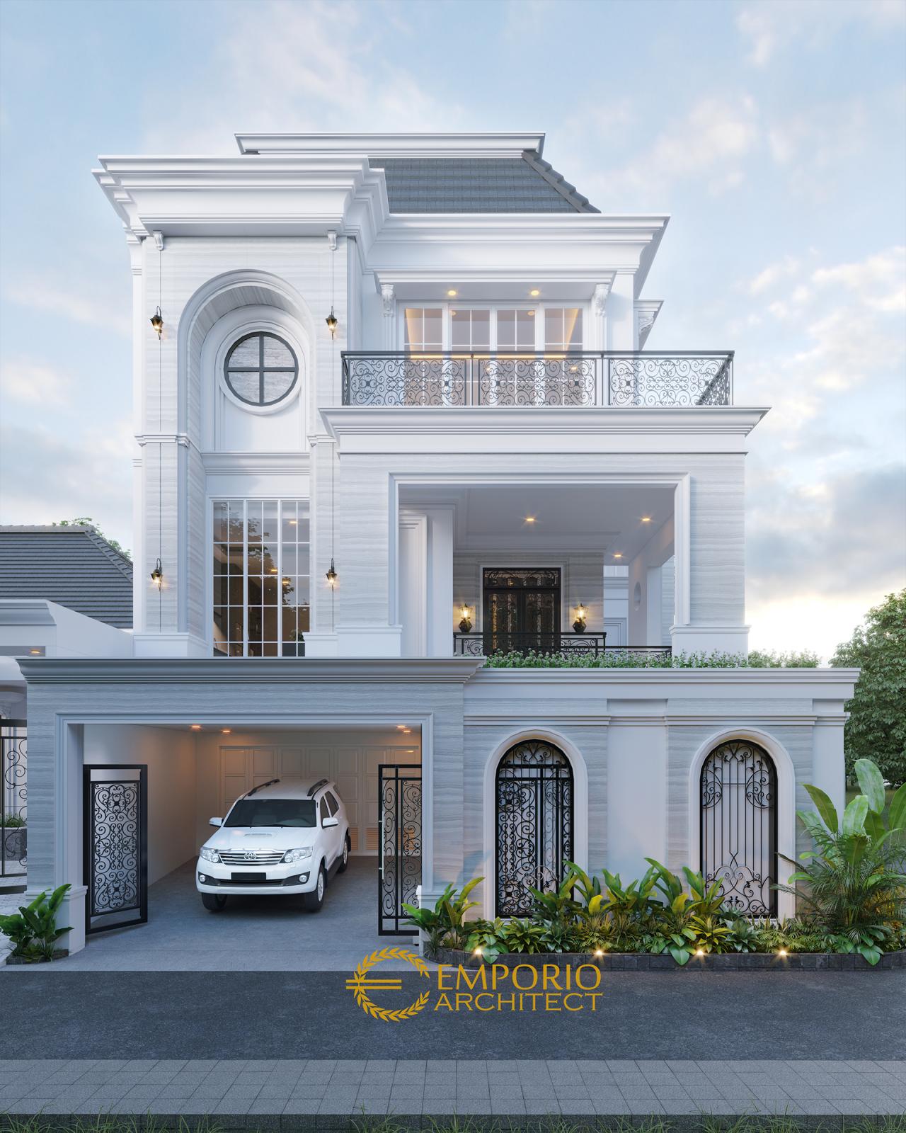 Desain Rumah Classic 3 Lantai Ibu Christine di Bandung, Jawa Barat