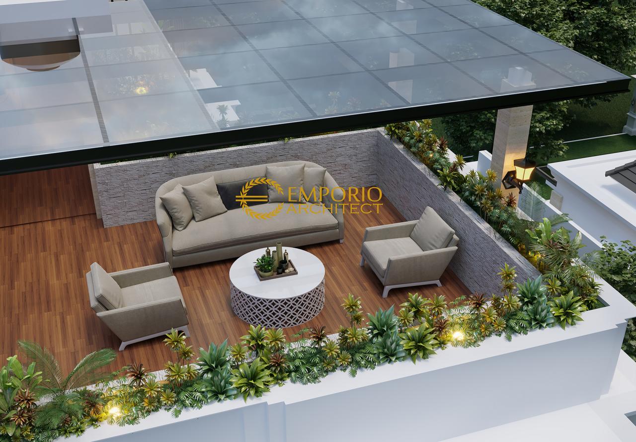 Desain Rooftop Rumah Classic 3 Lantai Ibu Icha di Tangerang, Banten 4