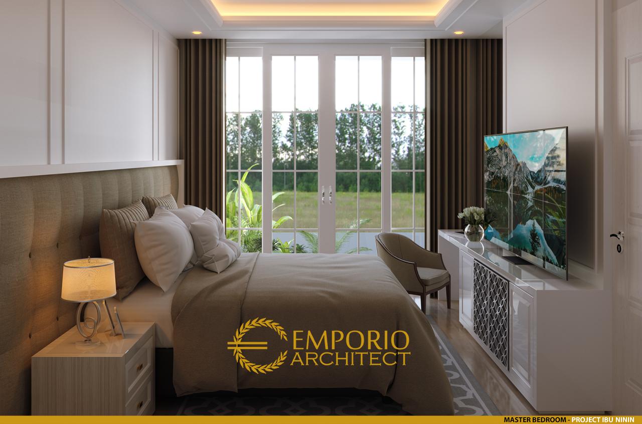 Desain Kamar Tidur Utama Rumah Classic 3 Lantai Ibu Ninin di Bintaro, Tangerang Selatan, Banten 6