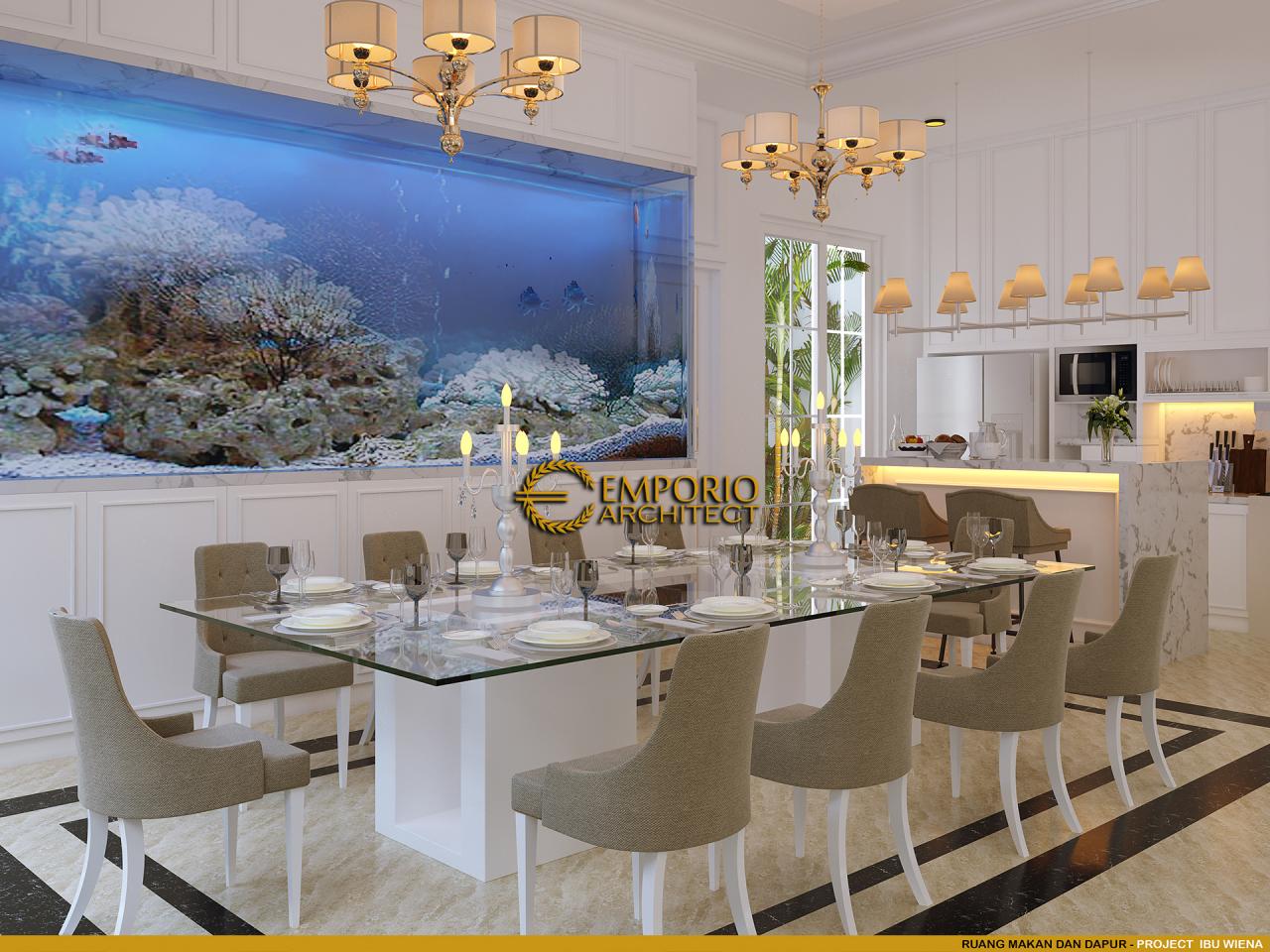 Desain Ruang Makan Rumah Classic 3.5 Lantai Ibu Wiena di Jakarta Selatan 6