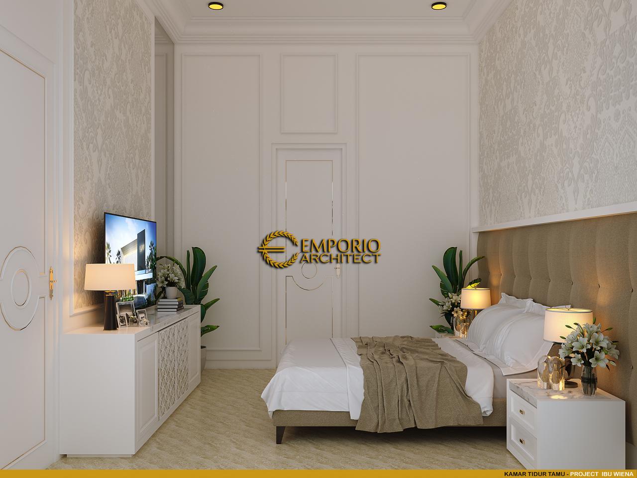 Desain Kamar Tidur Tamu Rumah Classic 3.5 Lantai Ibu Wiena di Jakarta Selatan 8