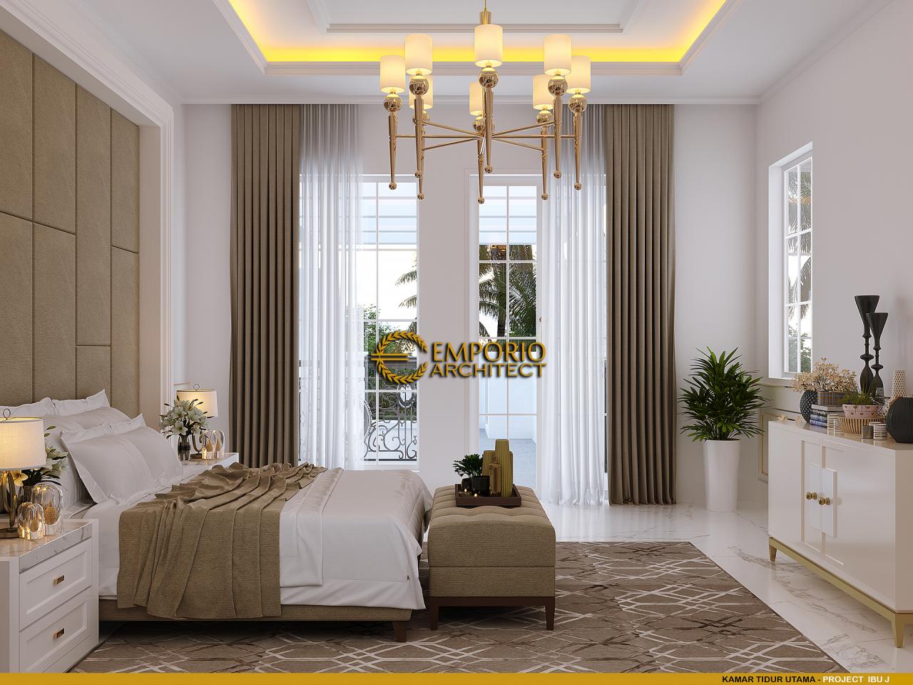Desain Kamar Tidur Utama Rumah Classic Modern 2 Lantai Ibu J di Semarang, Jawa Tengah 14