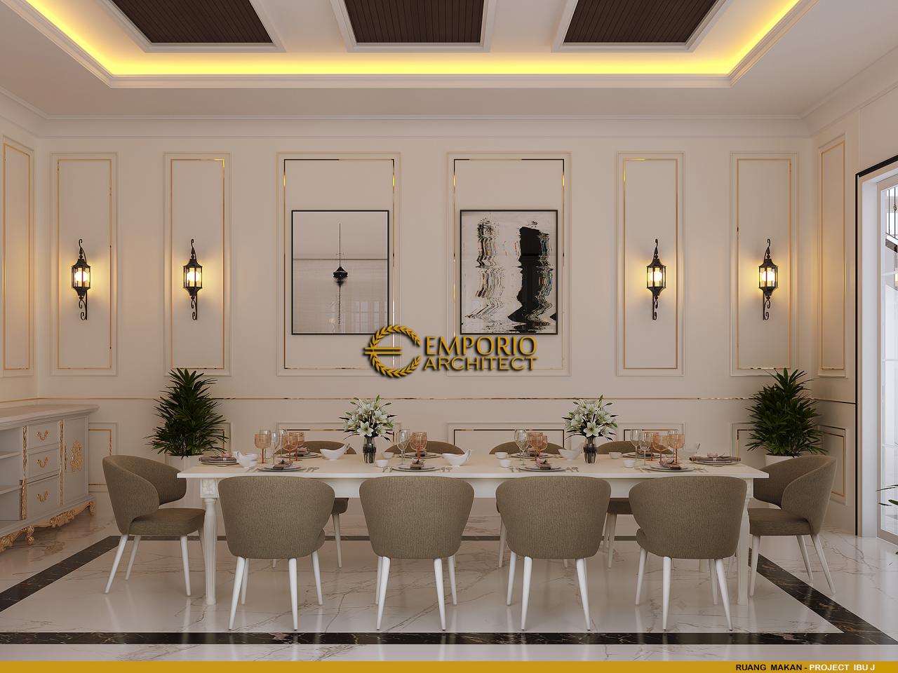 Desain Ruang Makan Rumah Classic Modern 2 Lantai Ibu J di Semarang, Jawa Tengah 8