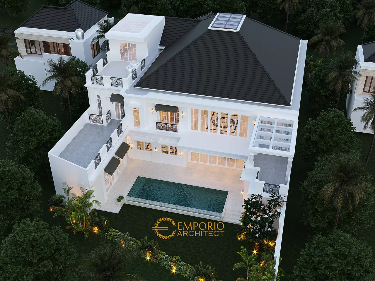 Desain Masterplan Belakang Rumah Classic Modern 2 Lantai Ibu J di Semarang, Jawa Tengah 25759