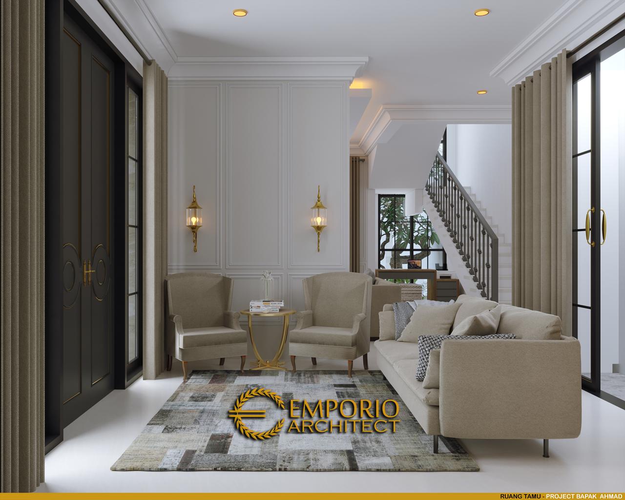 Desain Ruang Tamu Paviliun Rumah Classic Modern 2.5 Lantai Bapak Ahmad di Jakarta Selatan 17