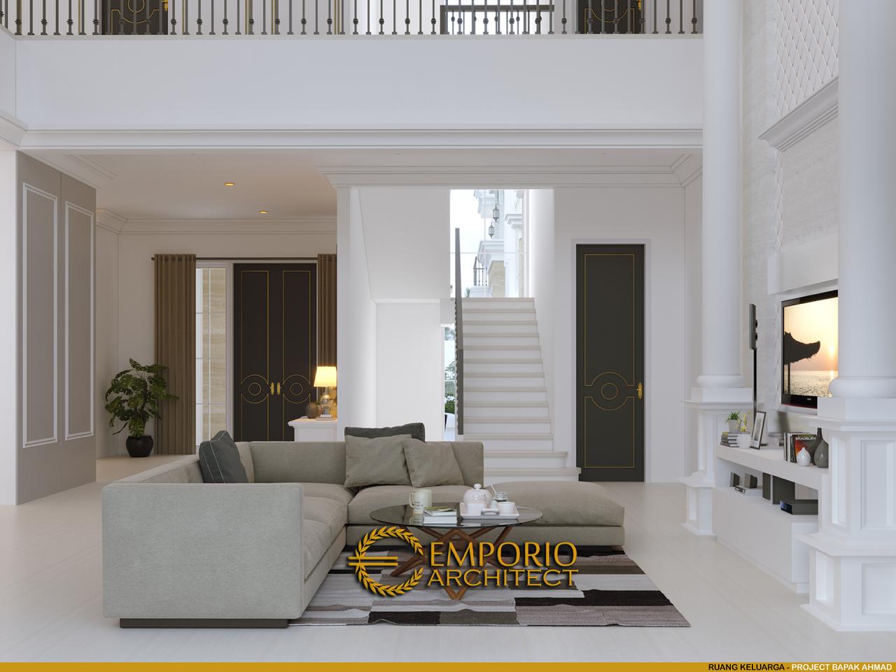 Desain Ruang Keluarga Rumah Classic Modern 2.5 Lantai Bapak Ahmad di Jakarta Selatan 10