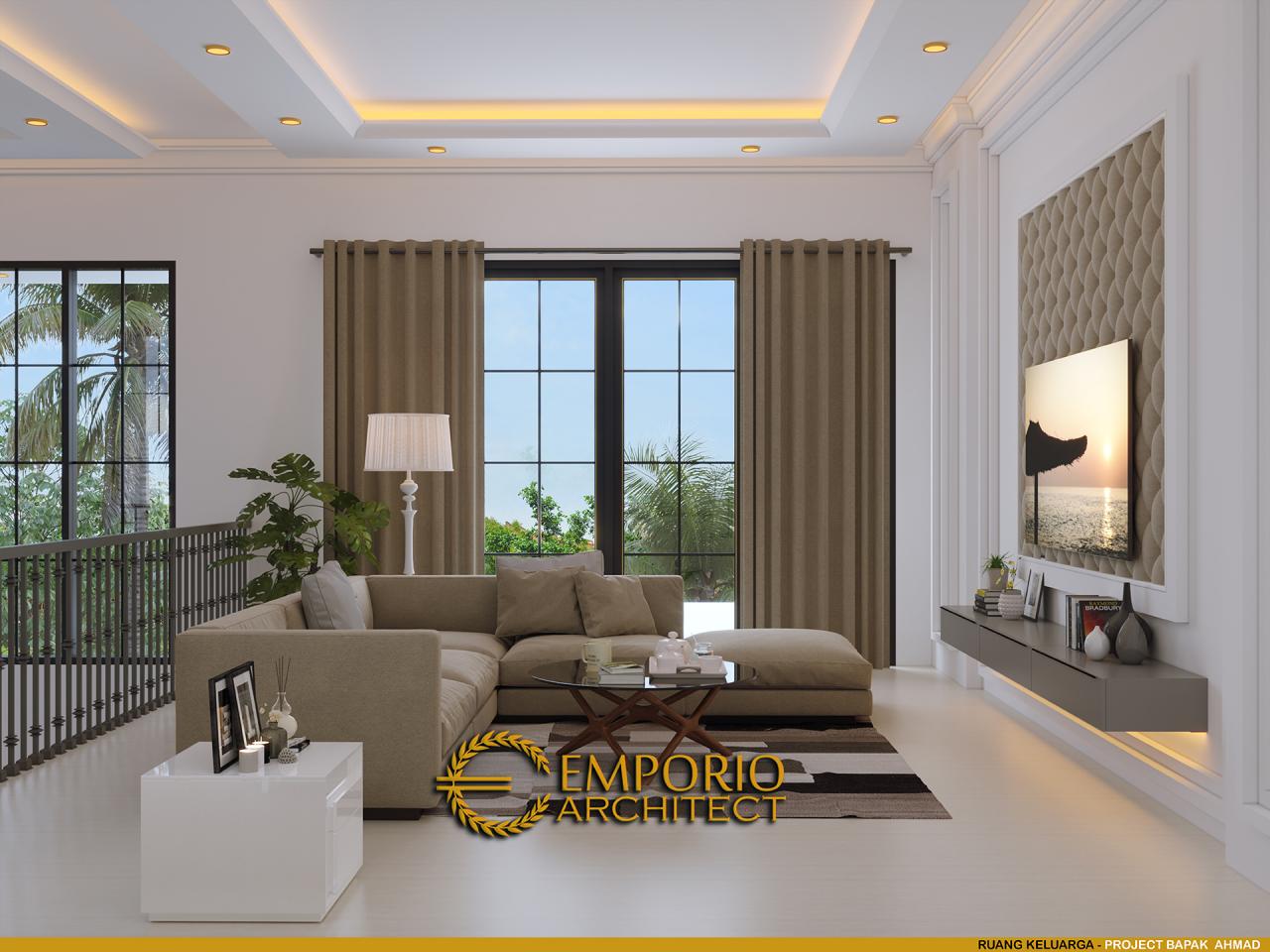 Desain Ruang Keluarga Rumah Classic Modern 2.5 Lantai Bapak Ahmad di Jakarta Selatan 15