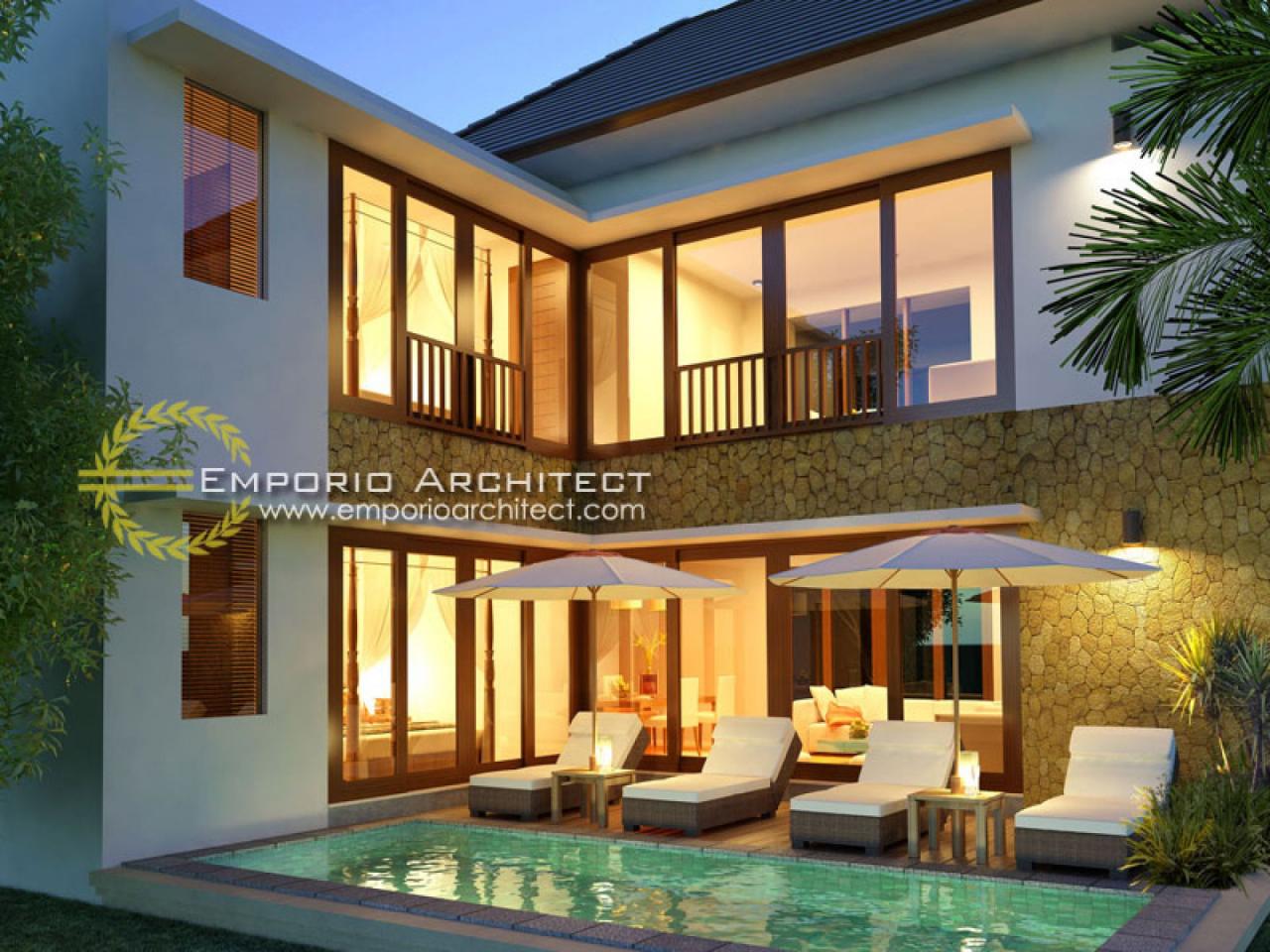 Desain Exterior 2 Rumah Villa Bali 2 Lantai Bapak Dewa di Badung,Bali 2
