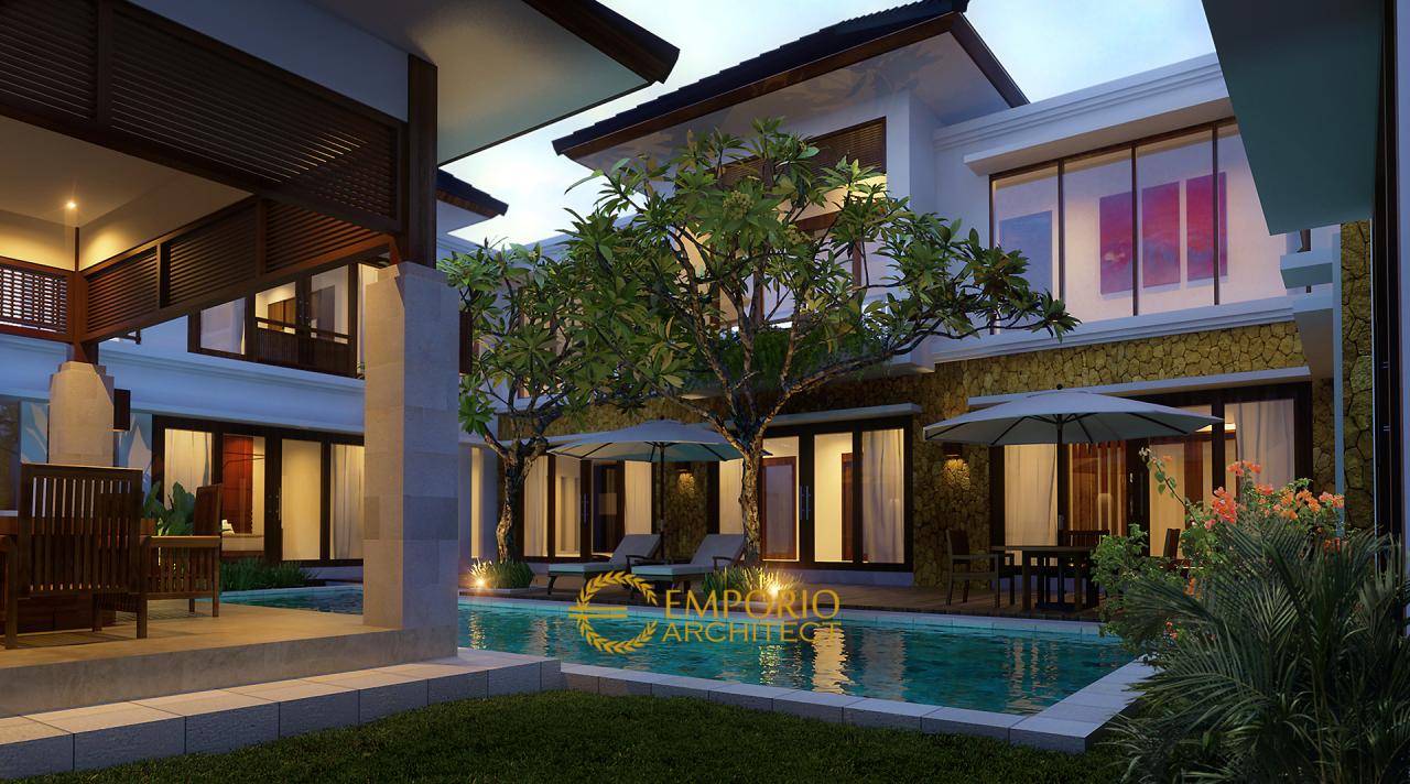Desain Rumah Villa Bali 2 Lantai Ibu Atik Lawrence di Jakarta di Jakarta 2