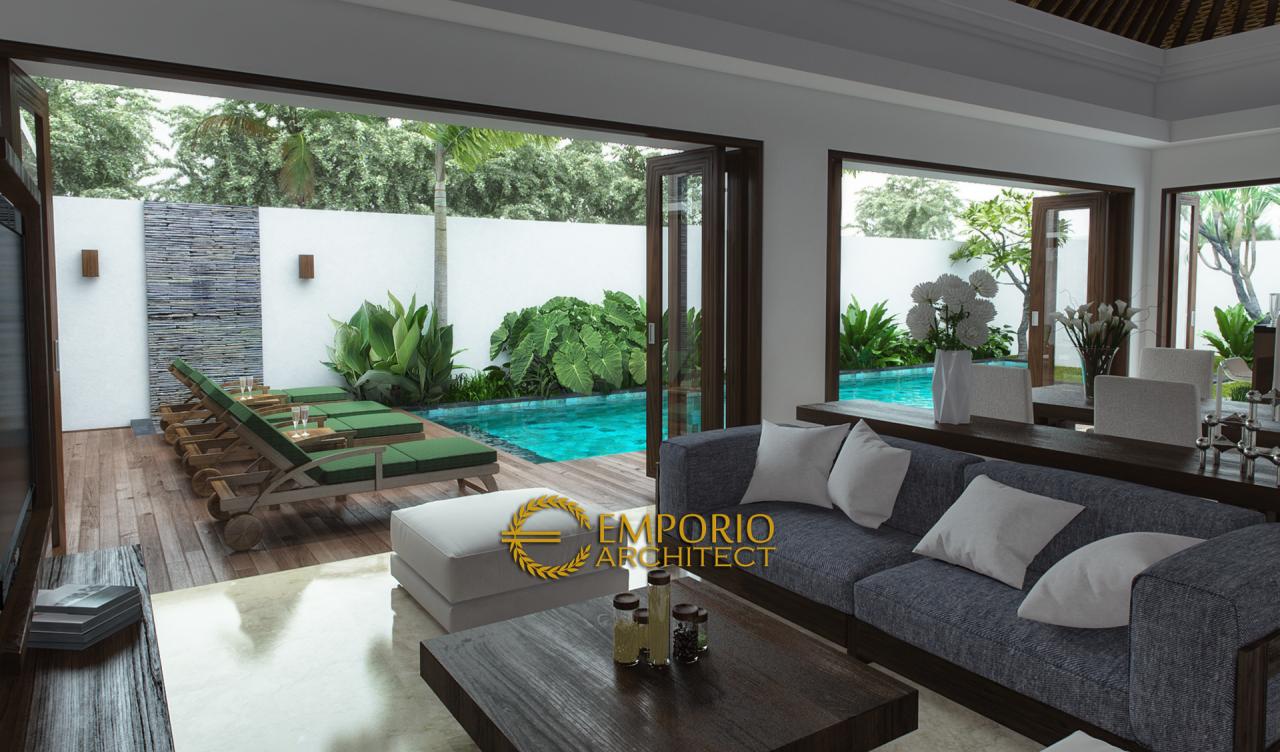 Desain Ruang Keluarga Rumah Villa Bali 2 Lantai Ibu Wiwit di Jimbaran 3