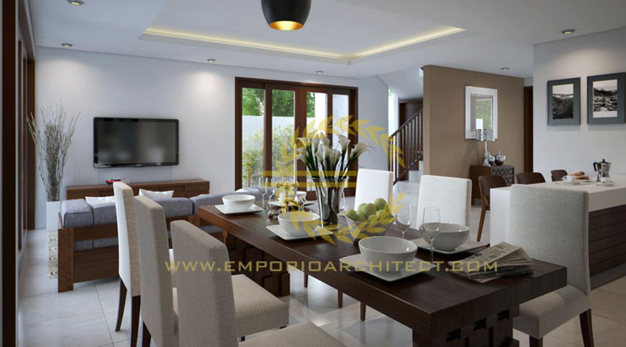Desain Ruang Makan dan Ruang Keluarga Rumah Villa Bali 2 Lantai Ibu Yunita di Denpasar, Bali 3