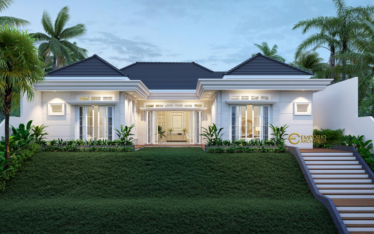 Desain Tampak Belakang Rumah Klasik 1 Lantai Bapak Alfi di Bogor, Jawa Barat 2