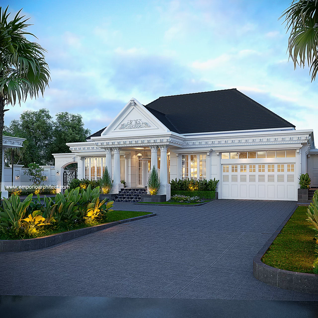 Desain Tampak Depan 2 Rumah Klasik 1 Lantai Bapak KMR di Sumba, Nusa Tenggara Timur 39873