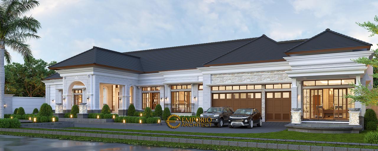 Desain Rumah Klasik 1 Lantai Ibu Fatimah di Solo (Surakarta), Jawa Tengah - Tampak Depan 1