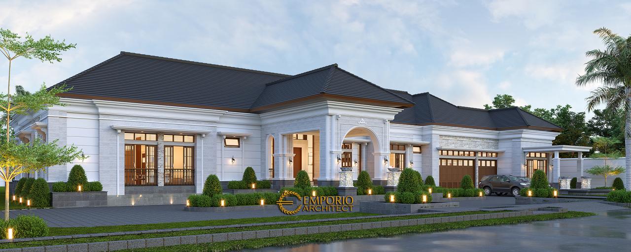 Desain Tampak Depan 2 Rumah Klasik 1 Lantai Ibu Fatimah di Solo (Surakarta), Jawa Tengah 2