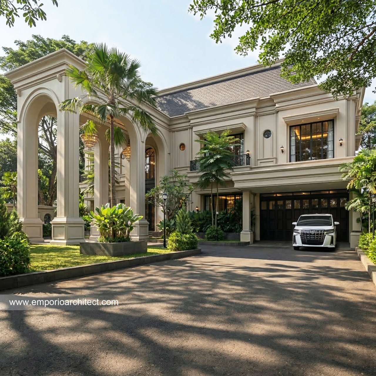 Gambar Desain Rumah Klasik 2 Lantai Ibu MN 2323 di  Aceh