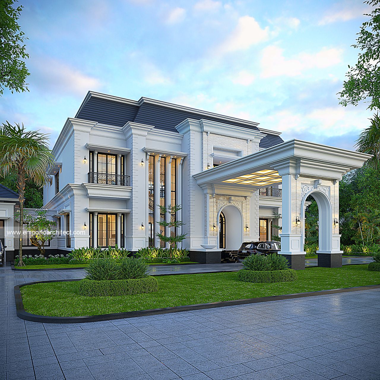 Image Mrs. HLD 1716 Mediterranean Classic House 2 Floors Design - Kalimantan Tengah