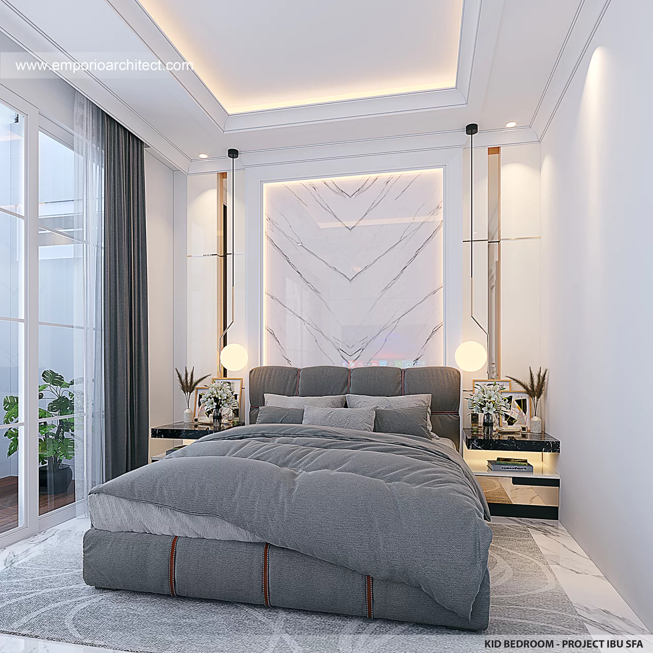 Desain Kamar Tidur Anak Rumah Klasik 2 Lantai Ibu SFA di Jambi 40826