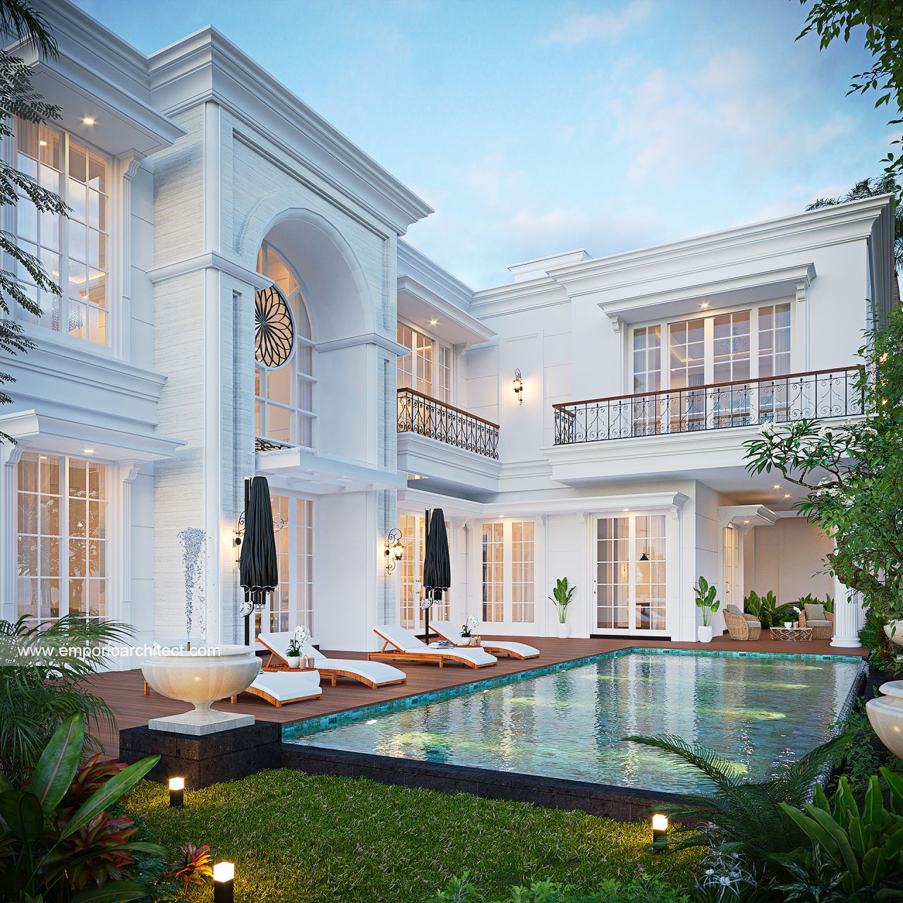 Gambar Desain Rumah Klasik 2 Lantai Mr. MHD 2188 di  Kenya