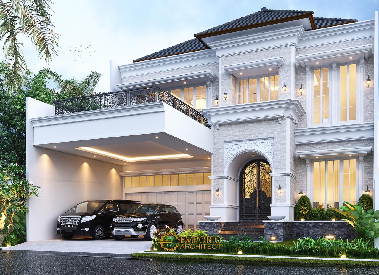 Desain Rumah Klasik 2 Lantai Bapak Mitchel di Bogor, Jawa Barat