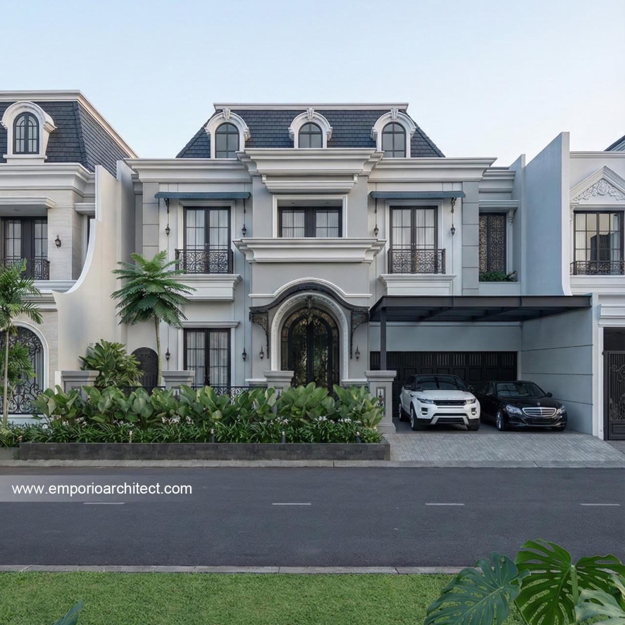 Gambar Desain Rumah Klasik 2 Lantai Ibu CRL II 1195 di  Surabaya