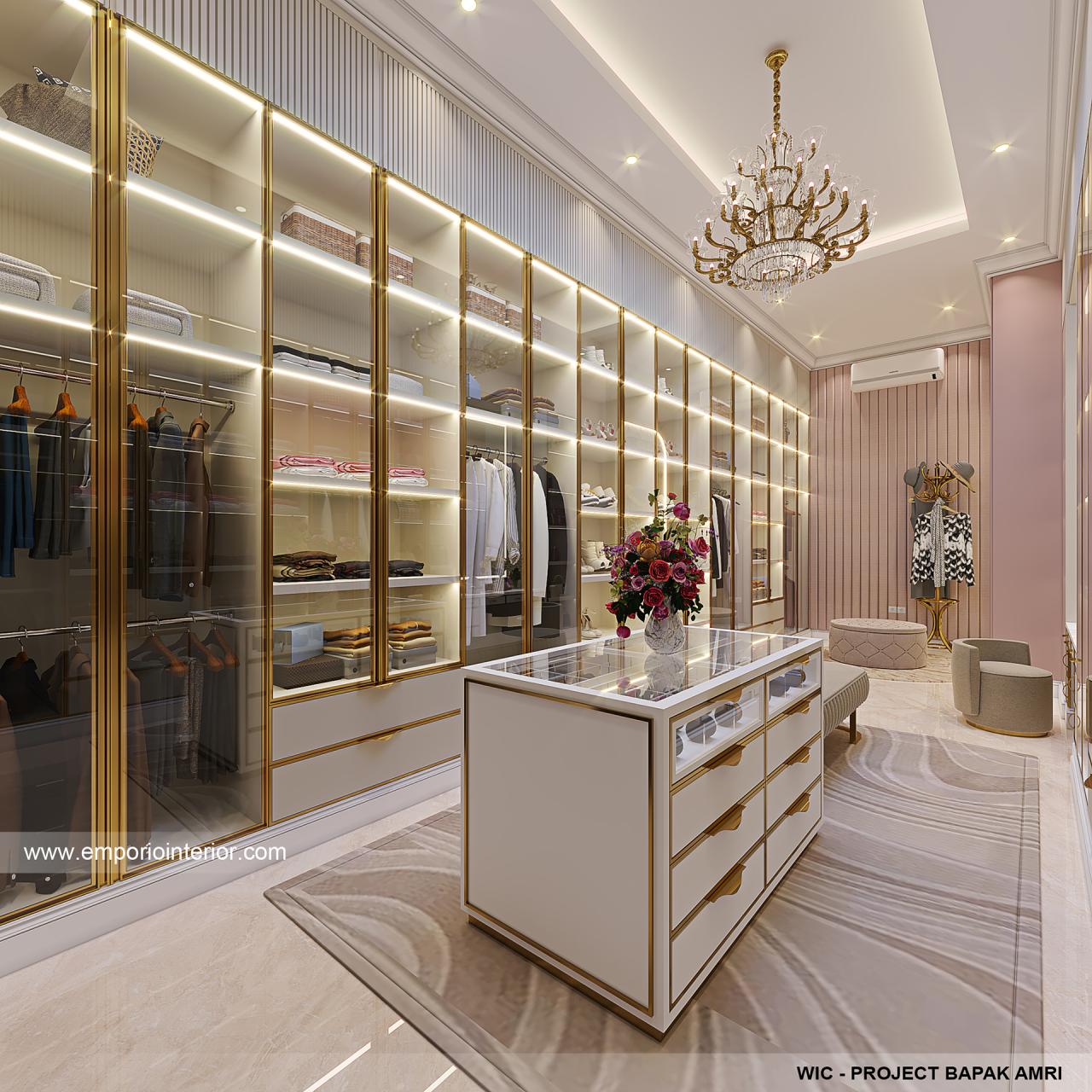 Desain Walk In Closet Rumah Klasik 2 Lantai Bapak AR di Batam - # ...