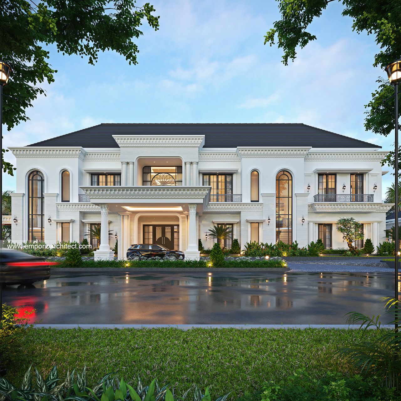 Gambar Desain Rumah Klasik 2 Lantai Bapak ALJ di  Kalimantan Timur