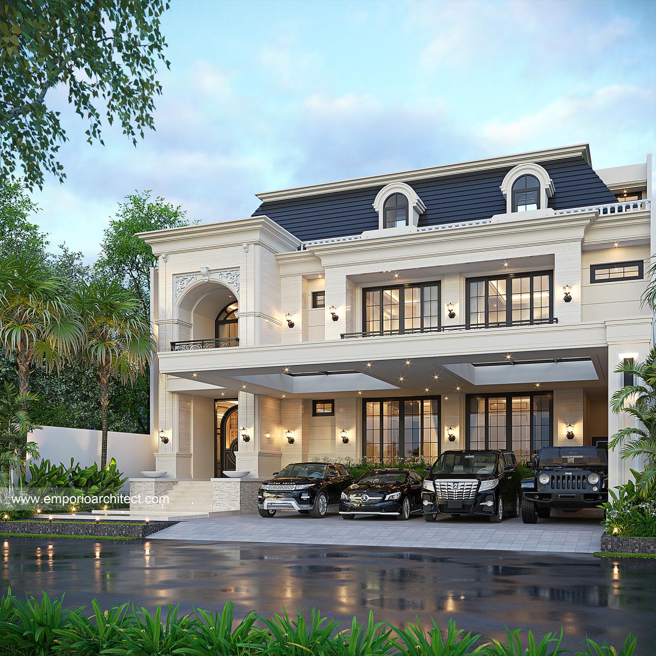 Image Mrs. IYT 1538 Mediterranean Classic House 2.5 Floors Design - Bukittinggi, Sumatera Barat