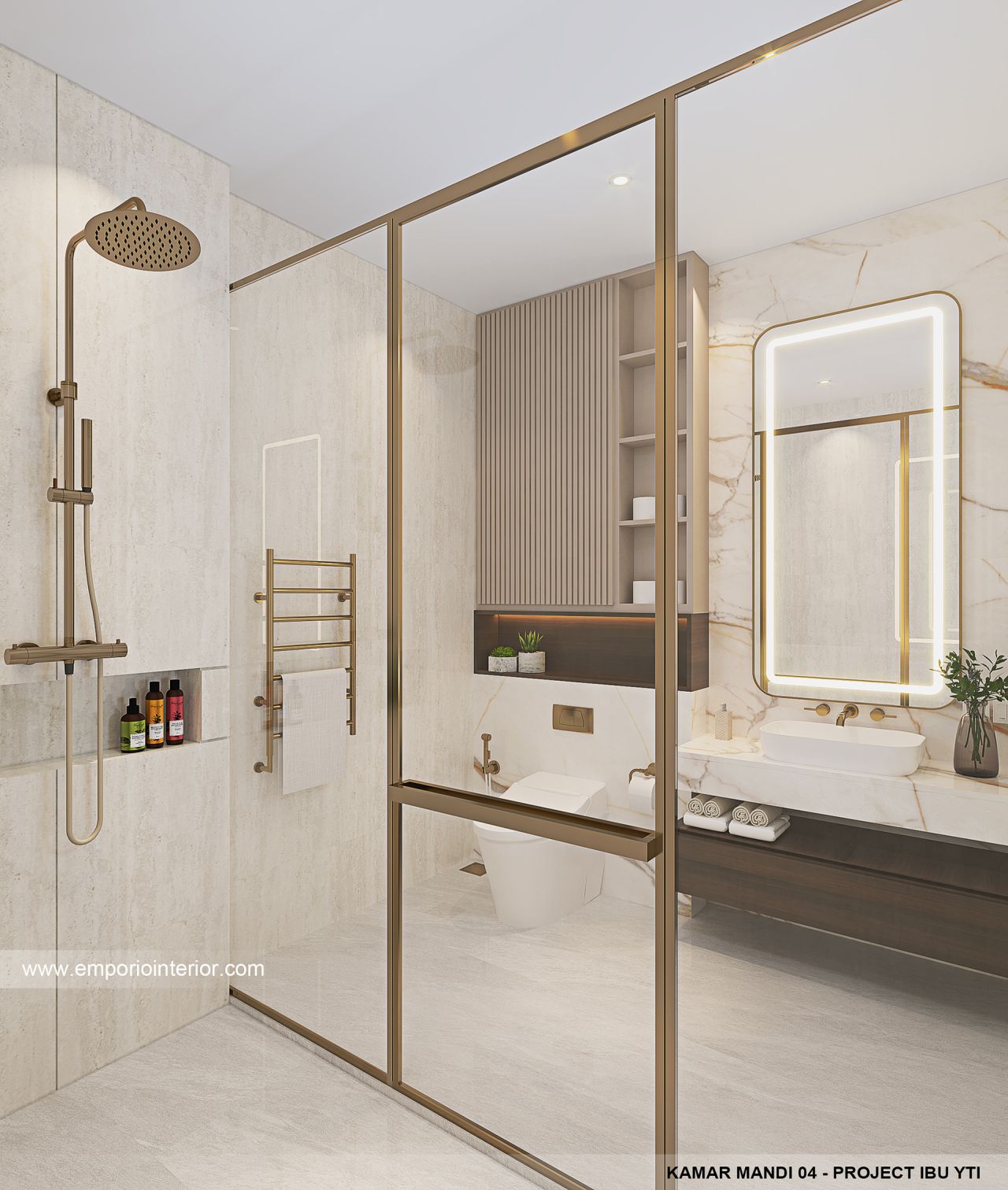 Mrs. YTI Classic House 2.5 Floors Design - Jakarta 42967 - Bathroom Design