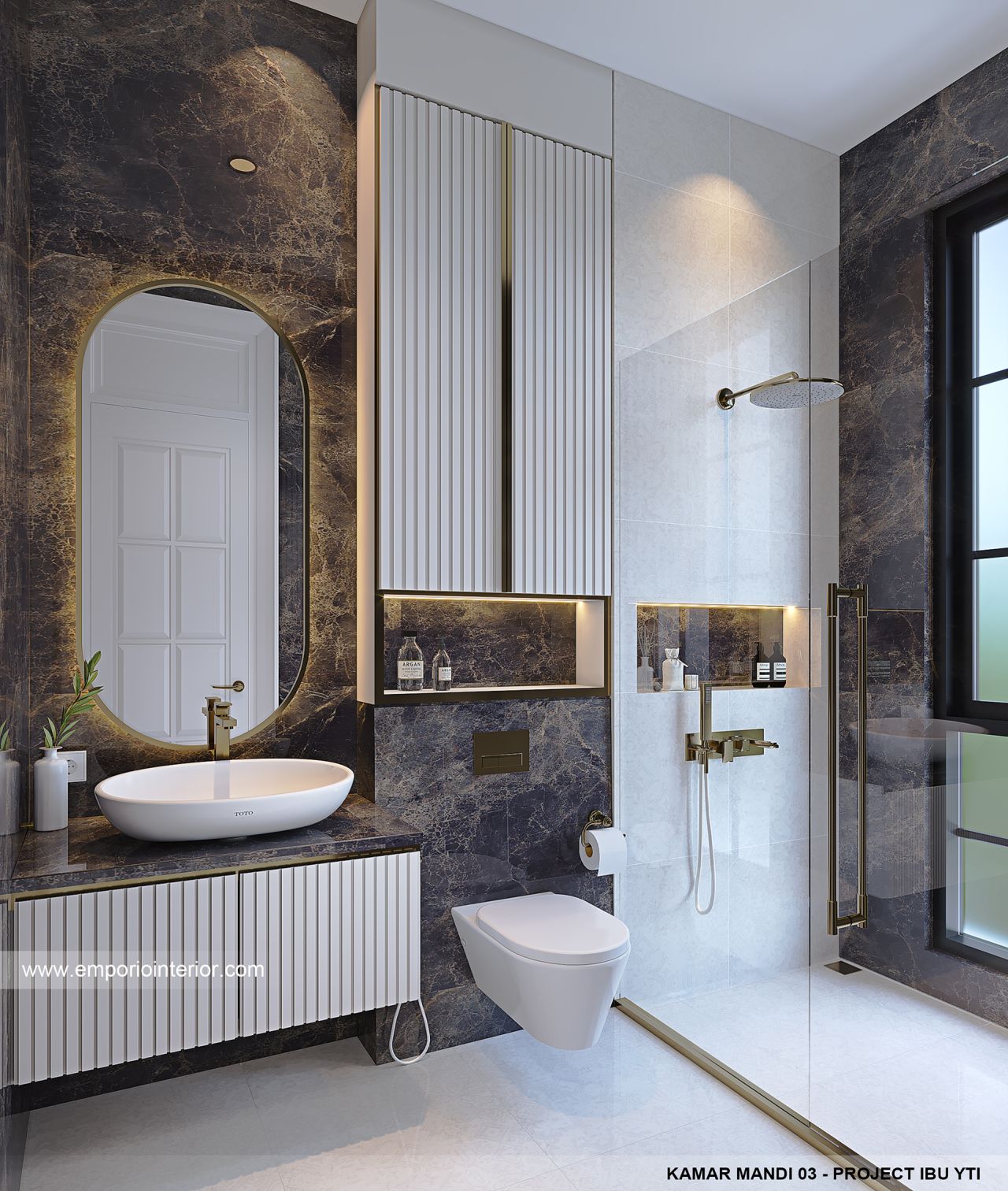 Mrs. YTI Classic House 2.5 Floors Design - Jakarta 42962 - Bathroom Design