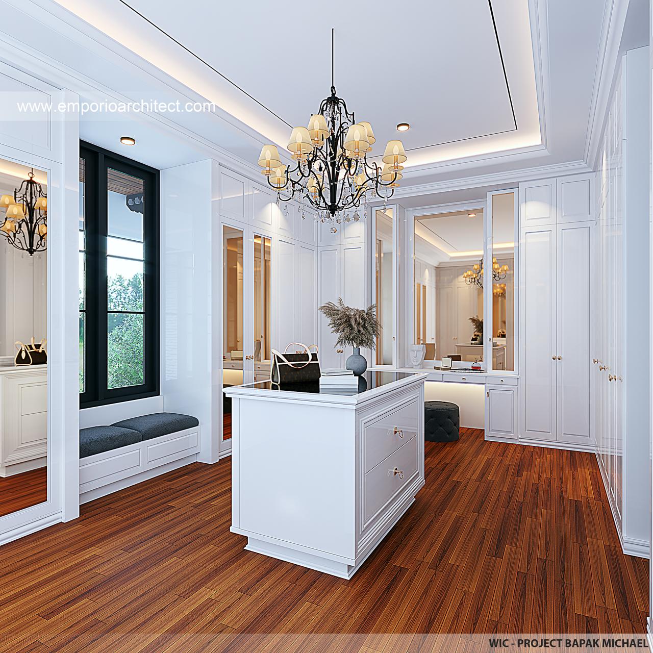Desain Walk In Closet Rumah Klasik 3 Lantai Bapak MHL di Jakarta 32013 ...